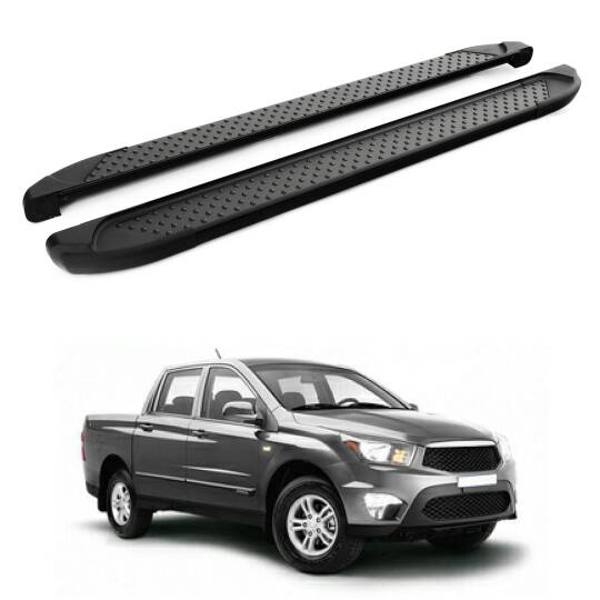TURTLE Fits Ssangyong Korando Sports 2013-2019 Side Step Sapphire V1 Black
