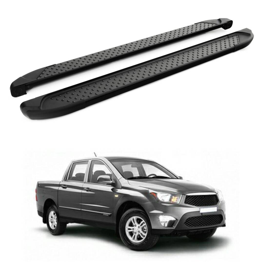 TURTLE Fits Ssangyong Korando Sports 2013-2019 Side Step Sapphire V1 Black - 1