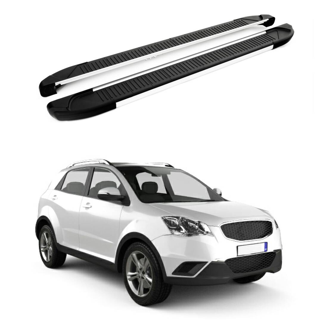 TURTLE Fits Ssangyong New Actyon (C200) 2010-2019 Side Step Another Silver - 1