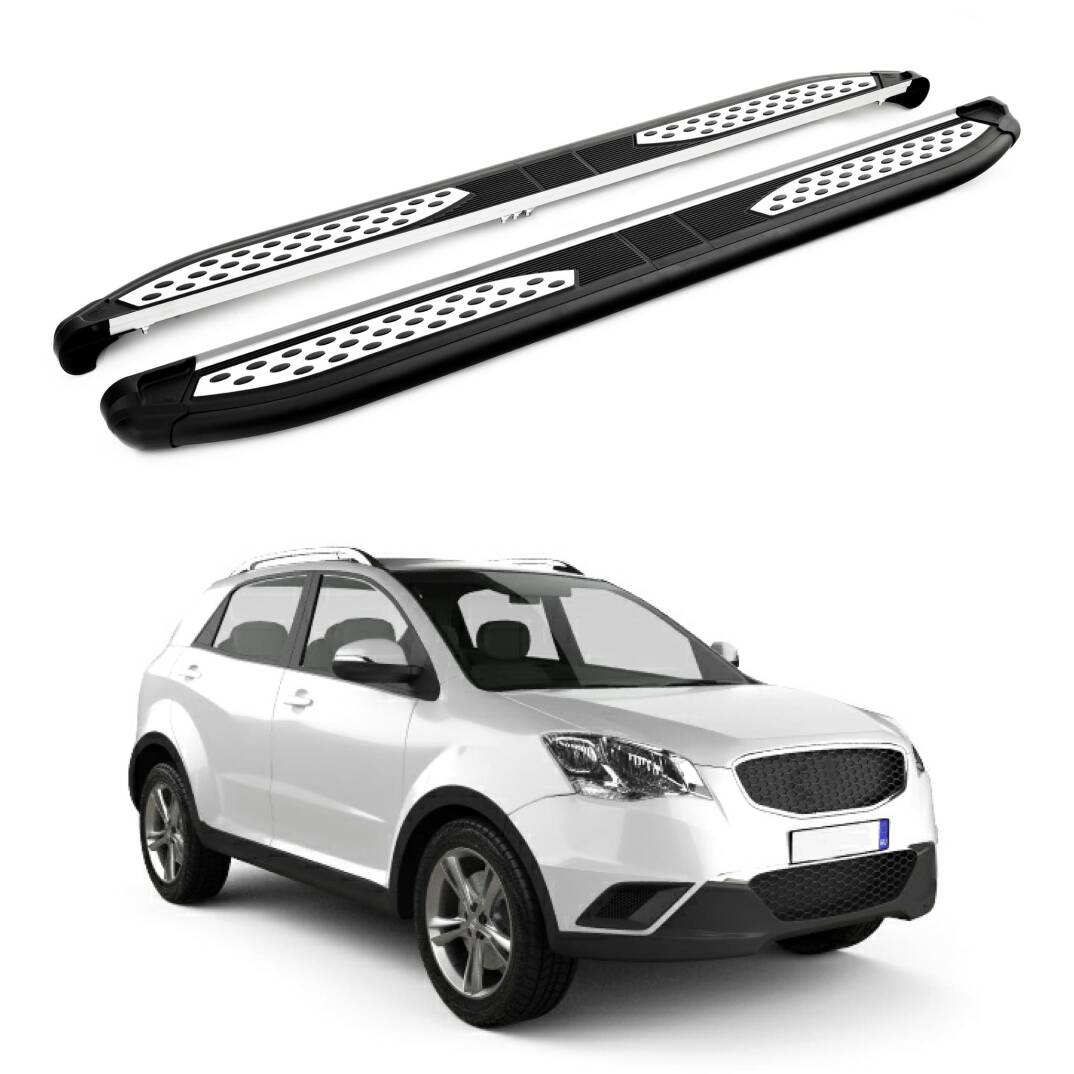TURTLE Fits Ssangyong New Actyon (C200) 2010-2019 Side Step Plus Black - 1