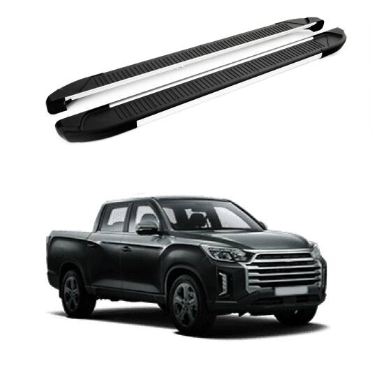 TURTLE Fits Ssangyong Rexton Sports (Q200) 2018-2025 Side Step Another Silver