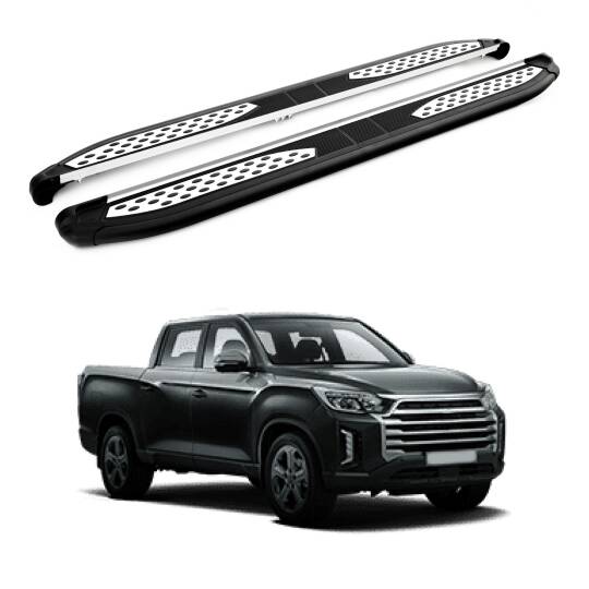 TURTLE Fits Ssangyong Rexton Sports (Q200) 2018-2025 Side Step Plus Black