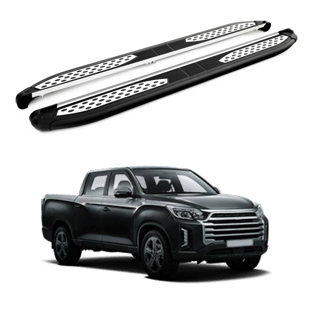 TURTLE Fits Ssangyong Rexton Sports (Q200) 2018-2025 Side Step Plus Black - 1