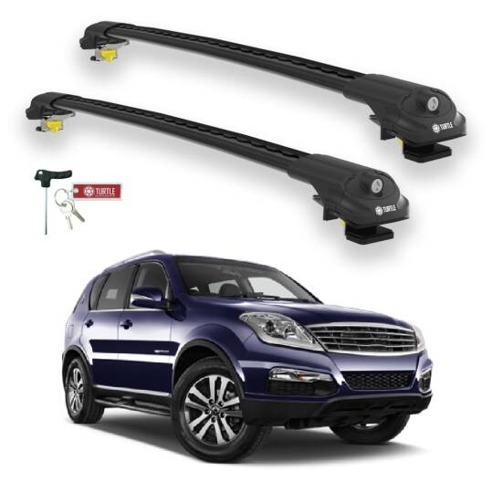 TURTLE Fits Ssangyong Rexton W (Y290) 2013-2017 Roof Rack Air1 Black