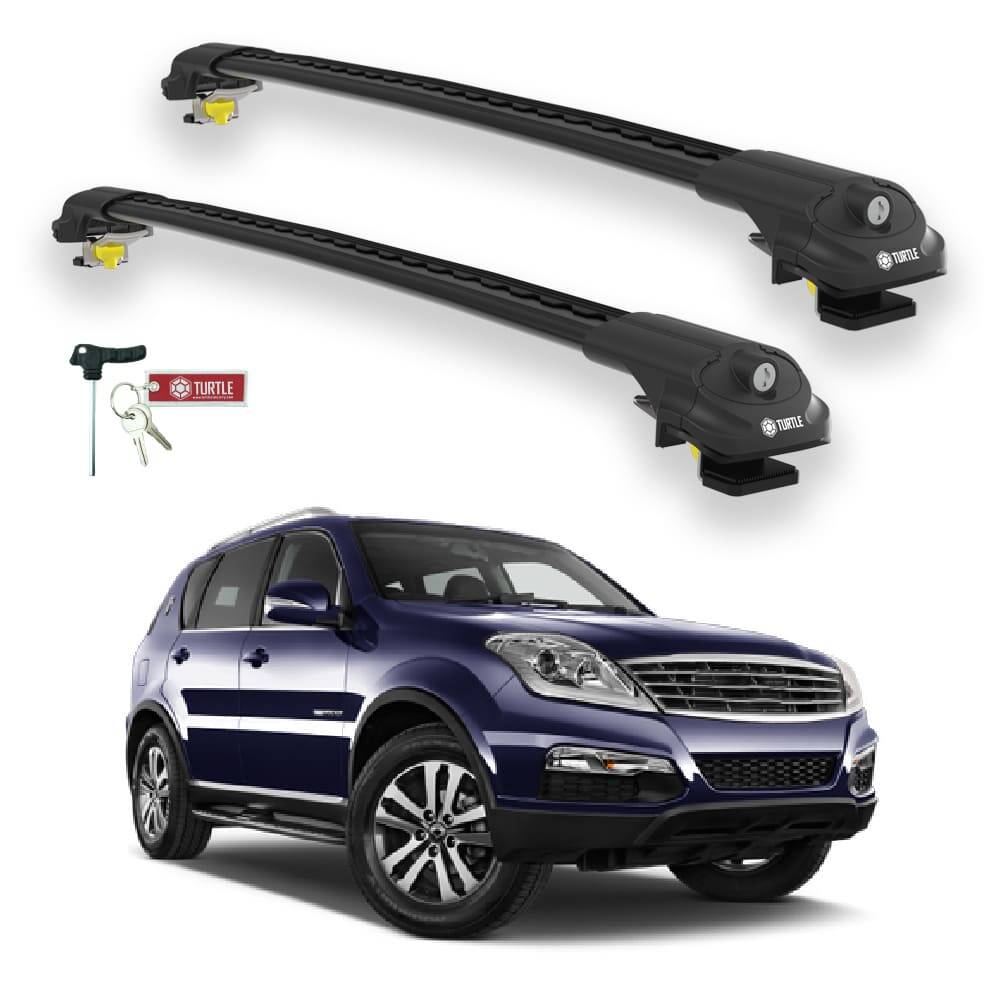 TURTLE Fits Ssangyong Rexton W (Y290) 2013-2017 Roof Rack Air1 Black - 1