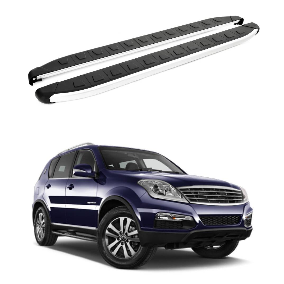 TURTLE Fits Ssangyong Rexton W (Y290) 2013-2017 Side Step Alyans Silver - 1