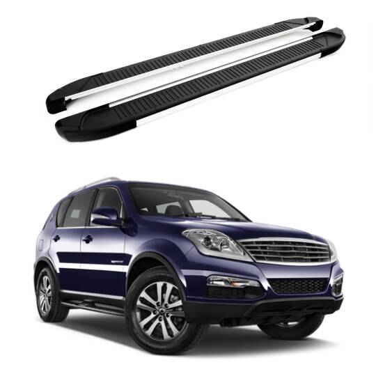TURTLE Fits Ssangyong Rexton W (Y290) 2013-2017 Side Step Another Silver