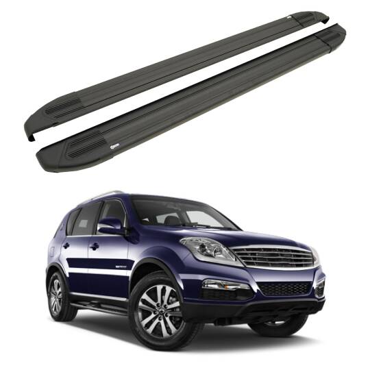 TURTLE Fits Ssangyong Rexton W (Y290) 2013-2017 Side Step Brillant Black