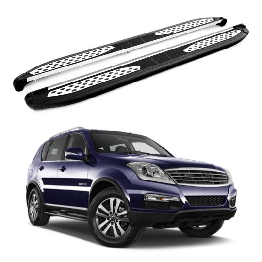 TURTLE Fits Ssangyong Rexton W (Y290) 2013-2017 Side Step Plus Black