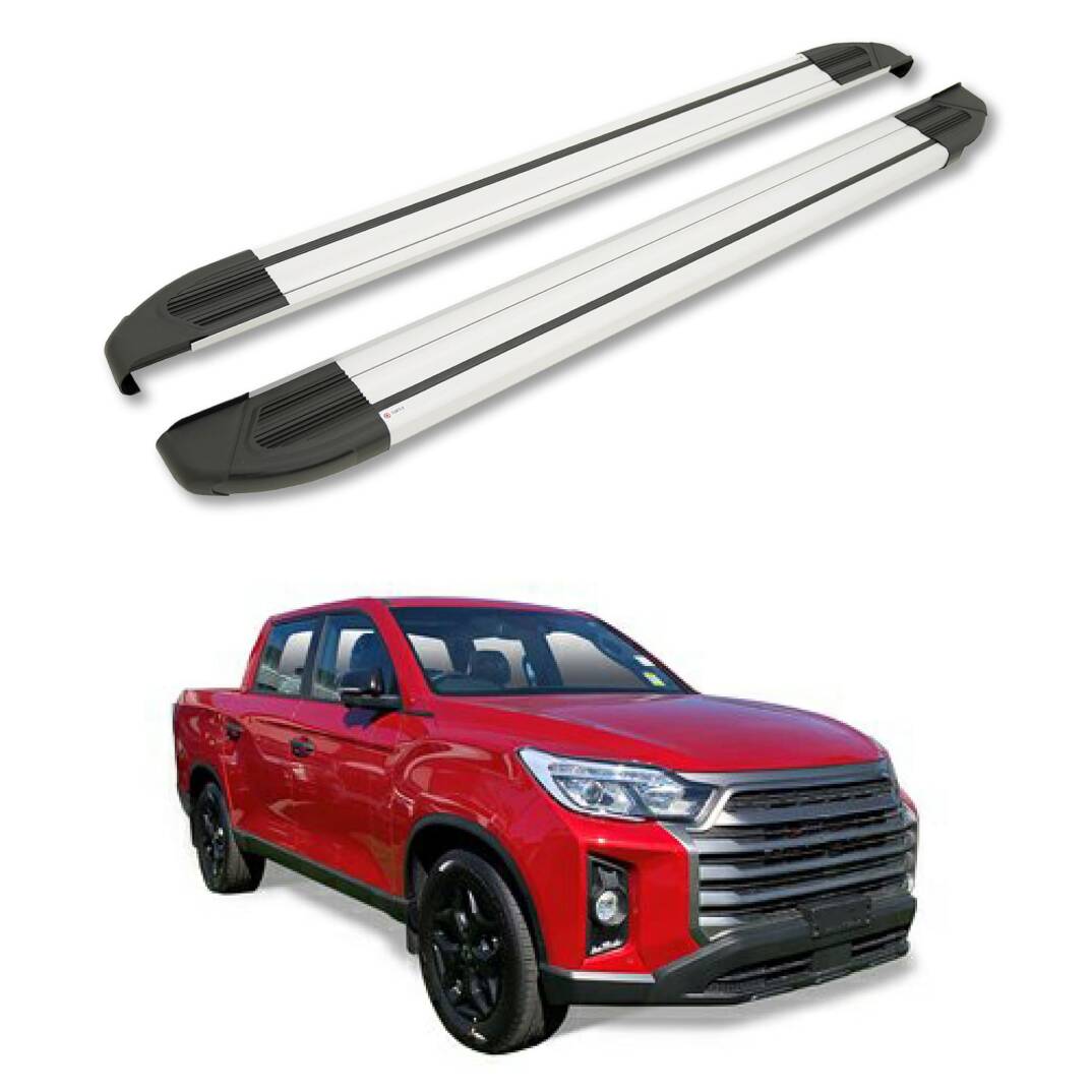 TURTLE Fits Ssangyong Rhino (Q200) 2018-2023 Side Step Brillant Silver - 1