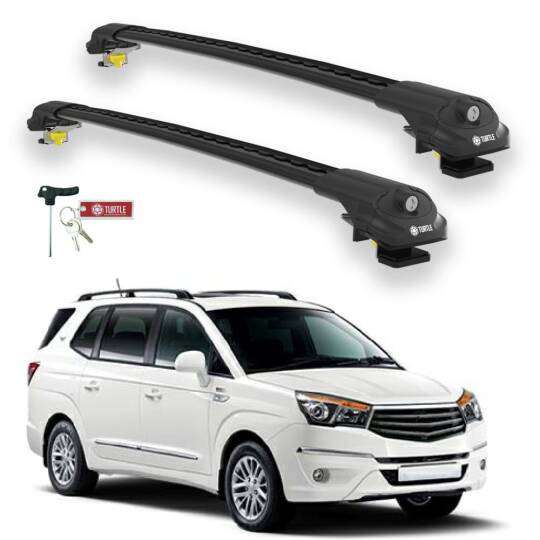 TURTLE Fits Ssangyong Rodius 2013-2019 Roof Rack Air1 Black