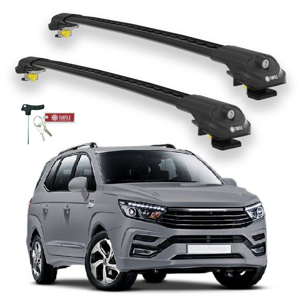 TURTLE Fits Ssangyong Stavic 2013-2019 Roof Rack Air1 Black - 1