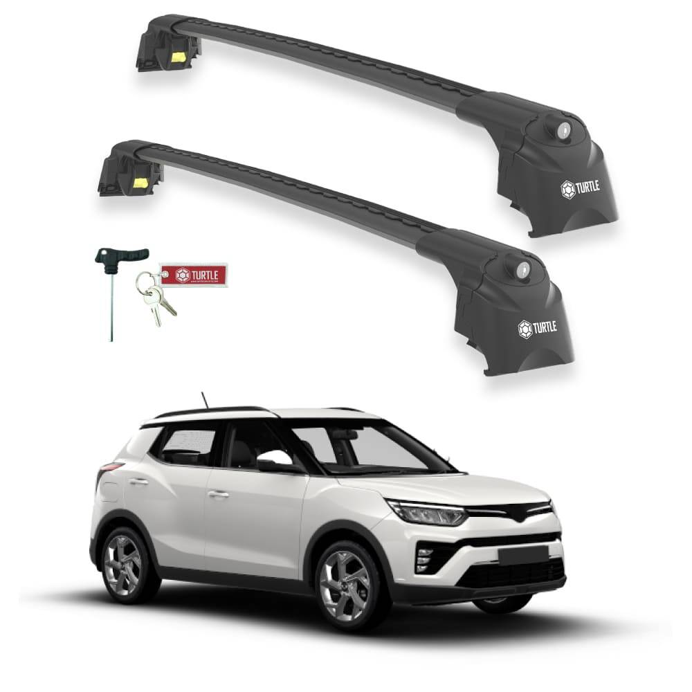 TURTLE Fits Ssangyong Tivoli 2015-2025 Roof Rack Air2 Black - 1