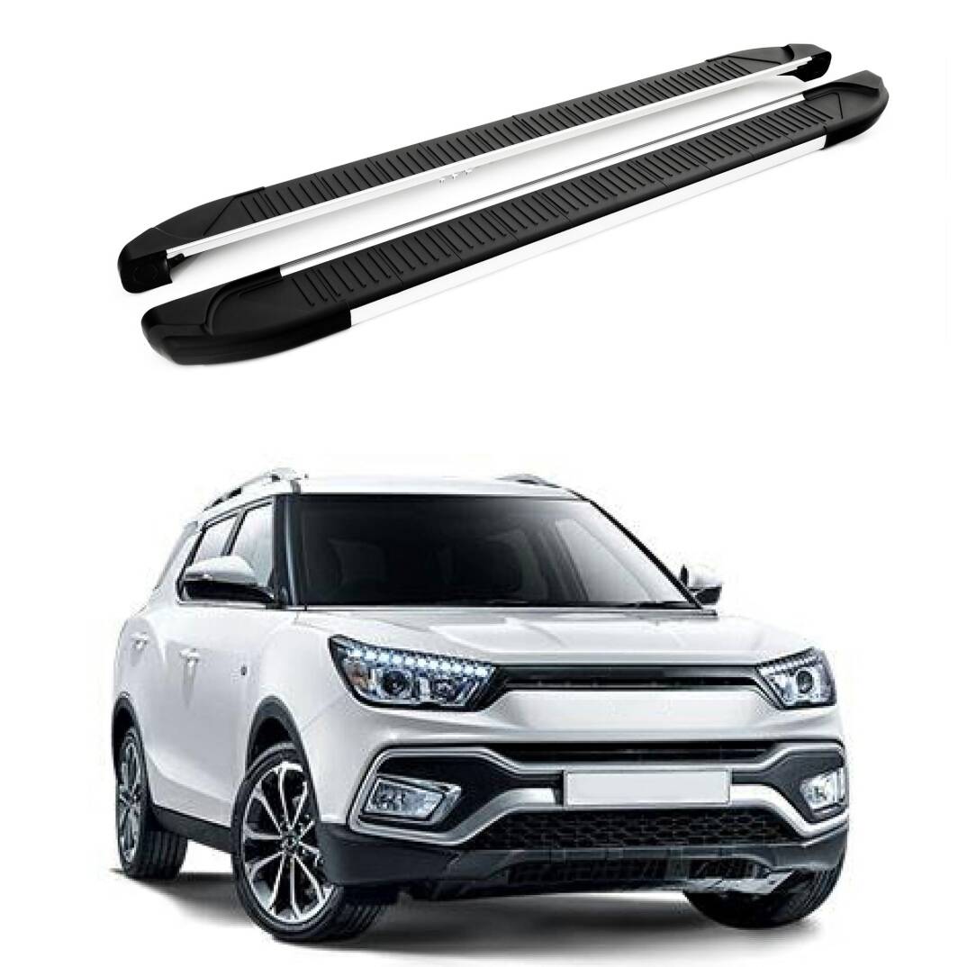 TURTLE Fits Ssangyong Tivoli Xlv 2016-2020 Side Step Another Silver - 1