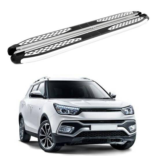 TURTLE Fits Ssangyong Tivoli Xlv 2016-2020 Side Step Plus Silver