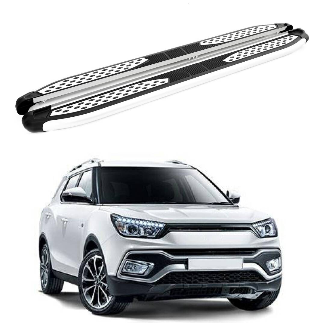 TURTLE Fits Ssangyong Tivoli Xlv 2016-2020 Side Step Plus Silver - 1