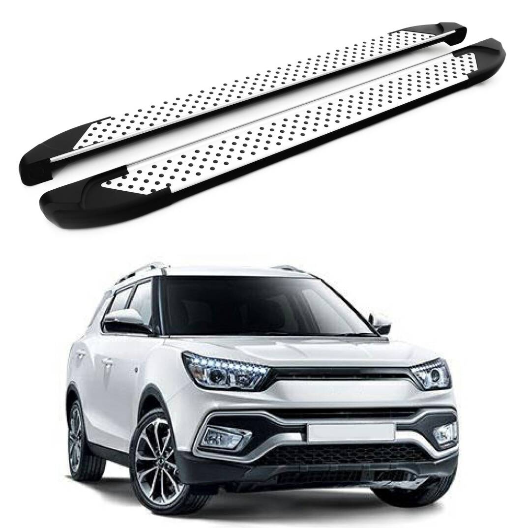 TURTLE Fits Ssangyong Tivoli Xlv 2016-2020 Side Step Sapphire V1 Silver - 1