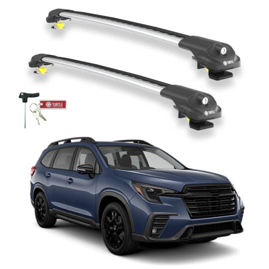 TURTLE Fits Subaru Ascent 2019-2025 Roof Rack Air1 Silver