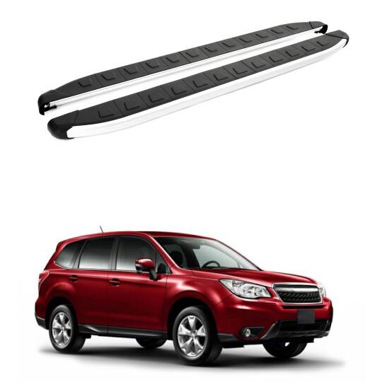TURTLE Fits Subaru Forester (Sj) 2013-2018 Side Step Alyans Silver