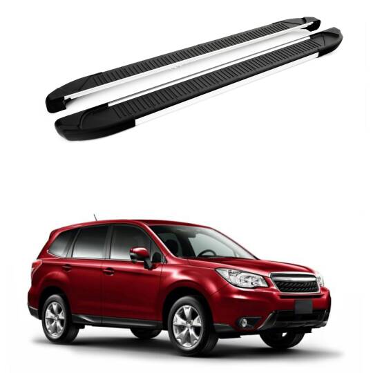 TURTLE Fits Subaru Forester (Sj) 2013-2018 Side Step Another Silver
