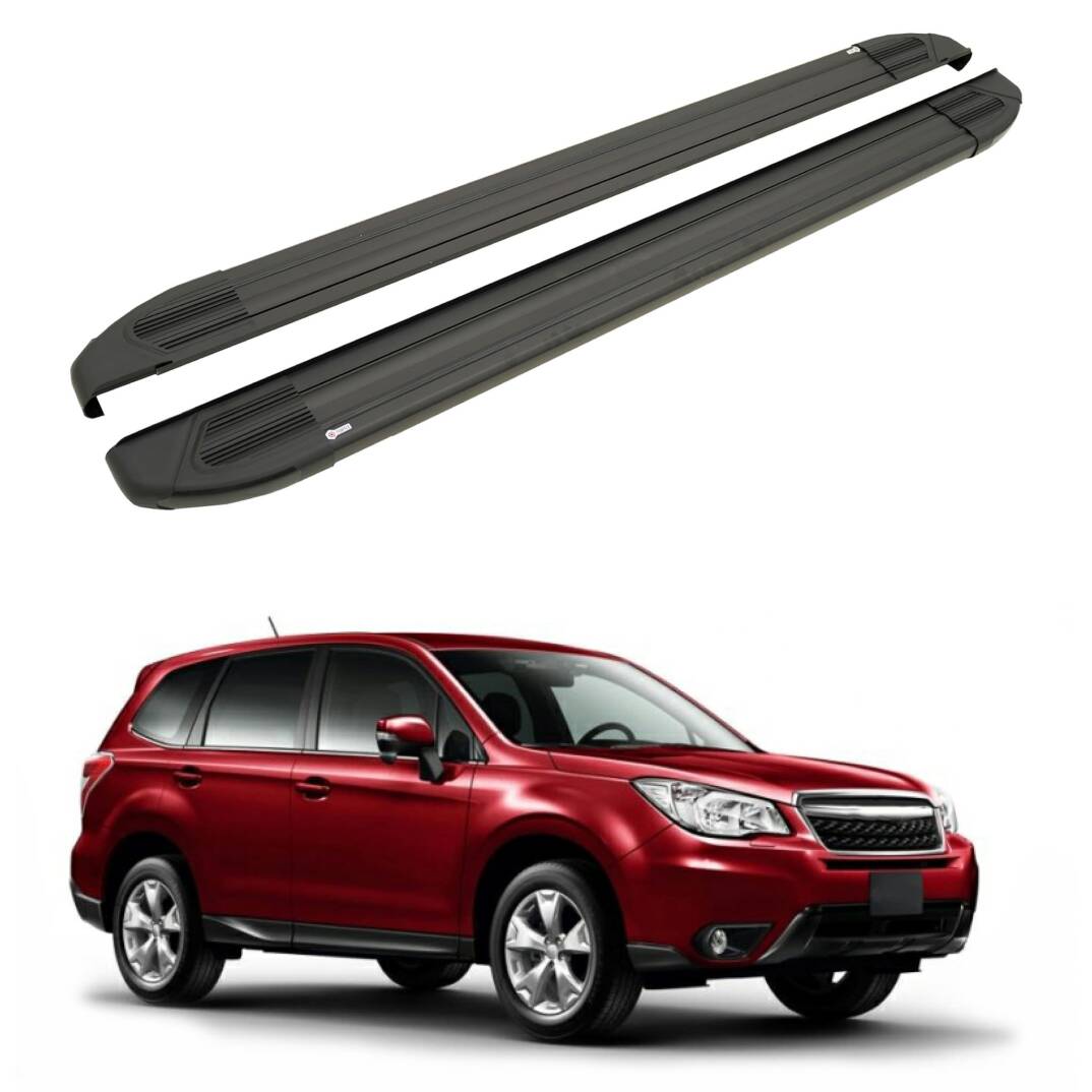 TURTLE Fits Subaru Forester (Sj) 2013-2018 Side Step Brillant Black - 1