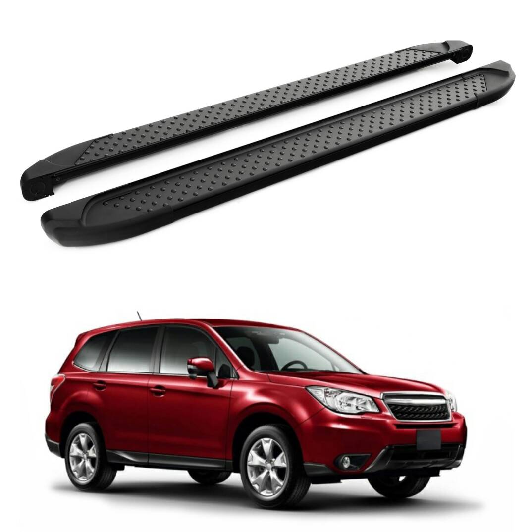 TURTLE Fits Subaru Forester (Sj) 2013-2018 Side Step Sapphire V1 Black - 1