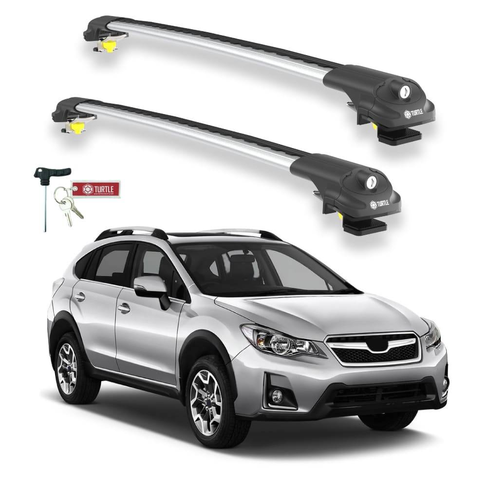 TURTLE Fits Subaru Xv (Gp) 2012-2017 Roof Rack Air1 Silver - 1