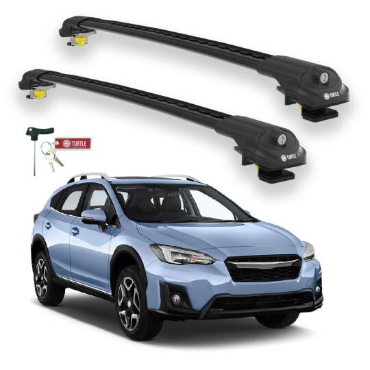 TURTLE Fits Subaru Xv (Gt) 2018-2023 Roof Rack Air1 Black