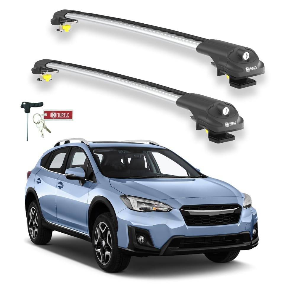 TURTLE Fits Subaru Xv (Gt) 2018-2023 Roof Rack Air1 Silver - 1