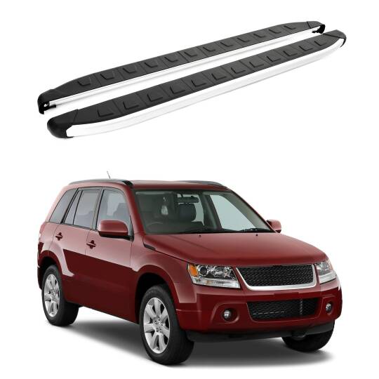 TURTLE Fits Suzuki Grand Vitara (Jt) 2005-2014 Side Step Alyans Silver