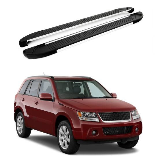 TURTLE Fits Suzuki Grand Vitara (Jt) 2005-2014 Side Step Another Silver