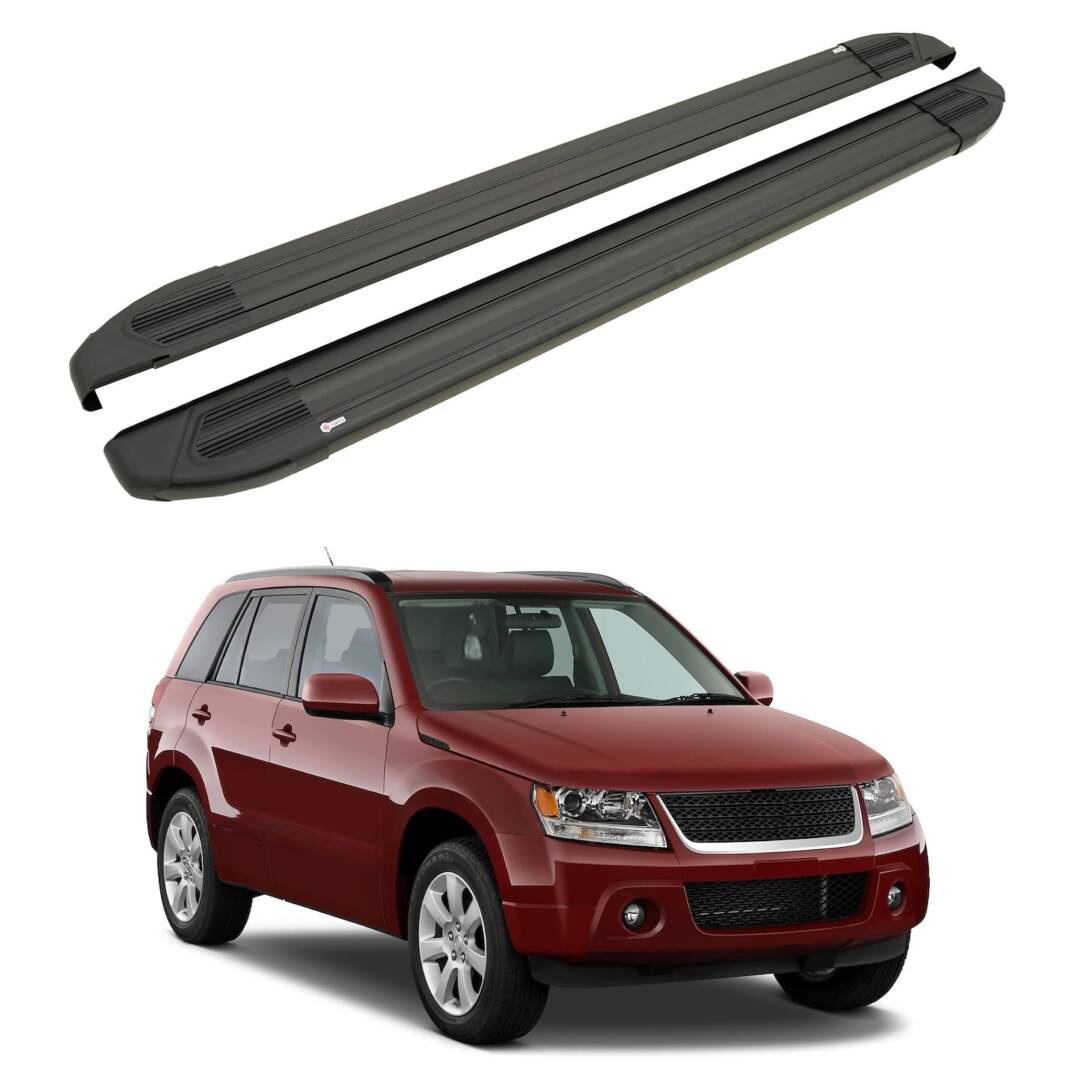 TURTLE Fits Suzuki Grand Vitara (Jt) 2005-2014 Side Step Brillant Black - 1