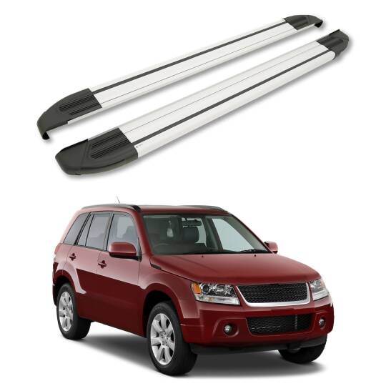 TURTLE Fits Suzuki Grand Vitara (Jt) 2005-2014 Side Step Brillant Silver