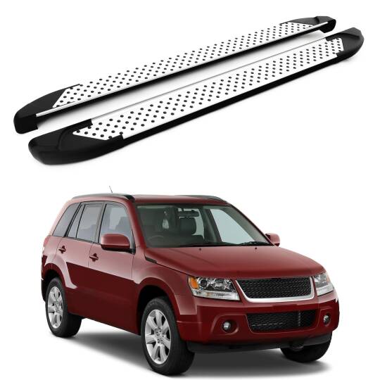 TURTLE Fits Suzuki Grand Vitara (Jt) 2005-2014 Side Step Sapphire V1 Silver