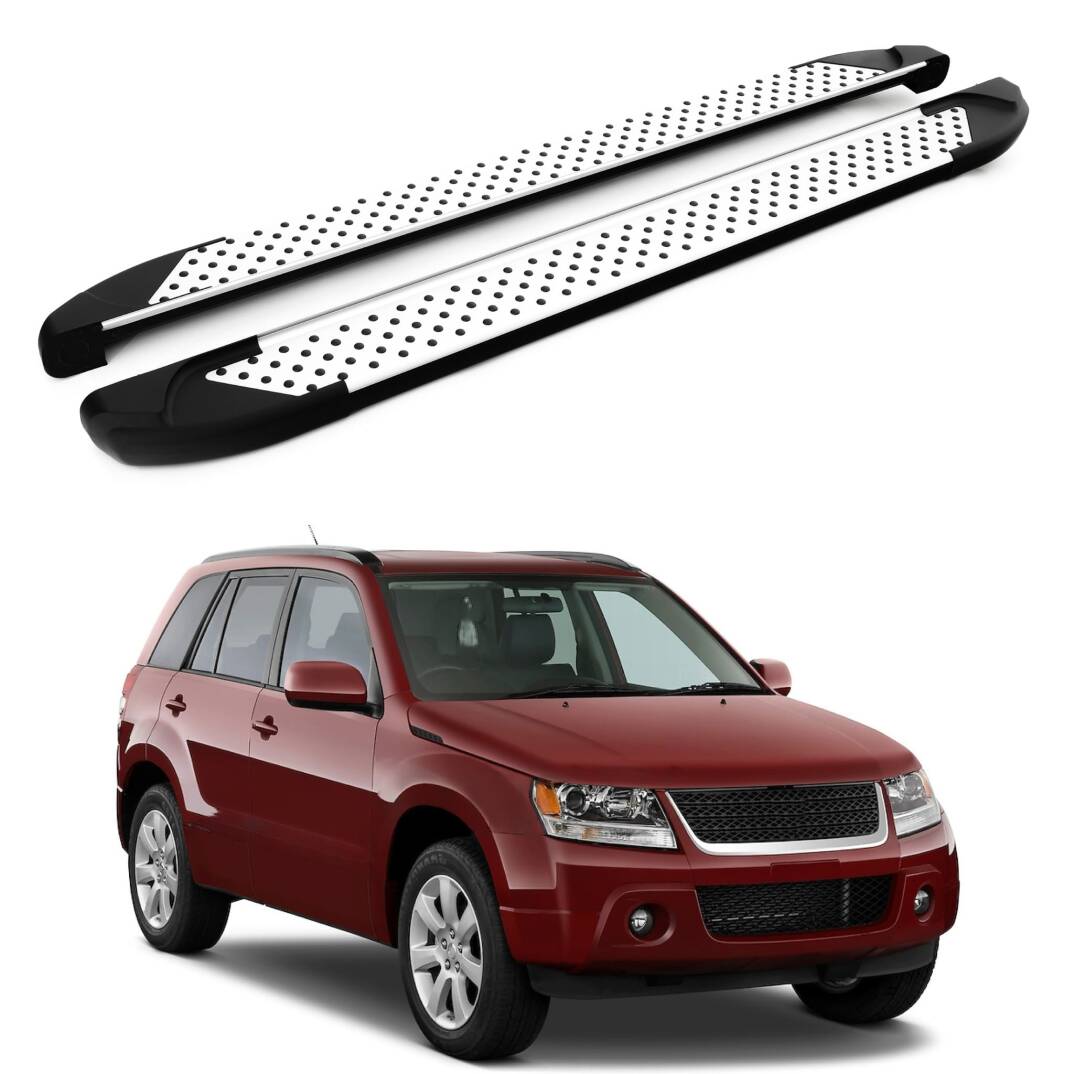 TURTLE Fits Suzuki Grand Vitara (Jt) 2005-2014 Side Step Sapphire V1 Silver - 1