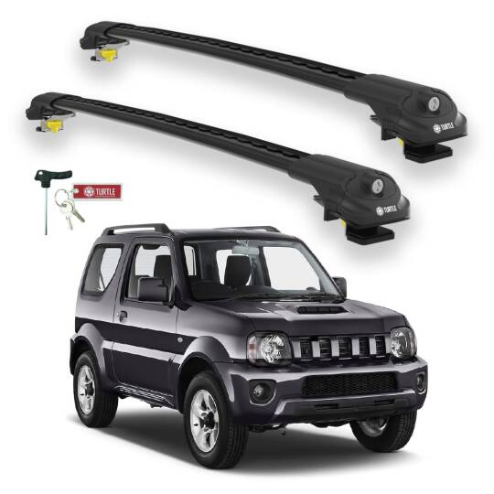 TURTLE Fits Suzuki Jimny (Mk3) 1998-2018 Roof Rack Air1 Black