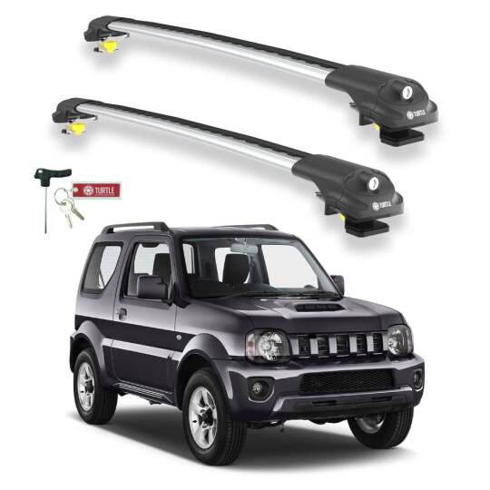 TURTLE Fits Suzuki Jimny (Mk3) 1998-2018 Roof Rack Air1 Silver