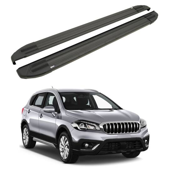 TURTLE Fits Suzuki Sx4 S-Cross 2014-2021 Side Step Brillant Black