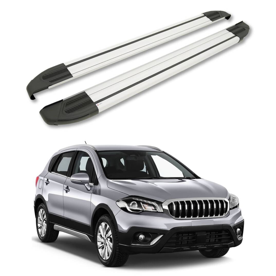 TURTLE Fits Suzuki Sx4 S-Cross 2014-2021 Side Step Brillant Silver - 1
