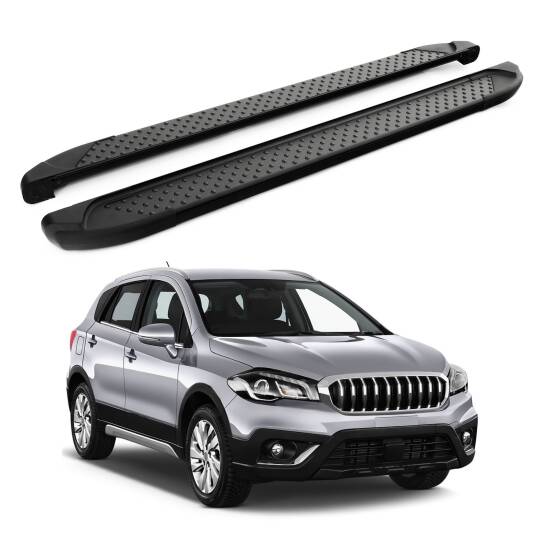 TURTLE Fits Suzuki Sx4 S-Cross 2014-2021 Side Step Sapphire V1 Black