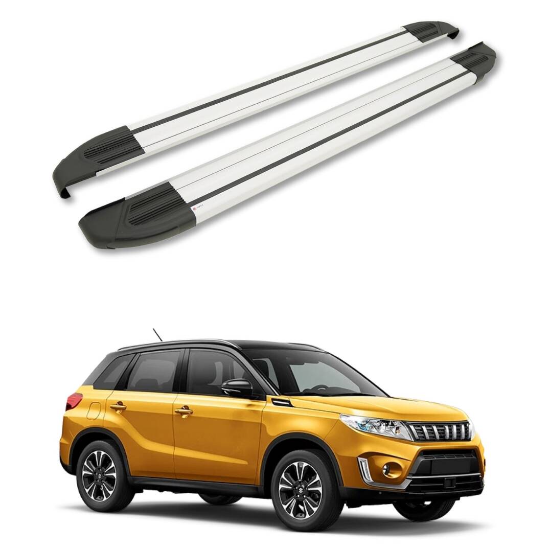 TURTLE Fits Suzuki Vitara (Ly) 2015-2025 Side Step Brillant Silver - 1