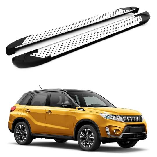 TURTLE Fits Suzuki Vitara (Ly) 2015-2025 Side Step Sapphire V1 Silver