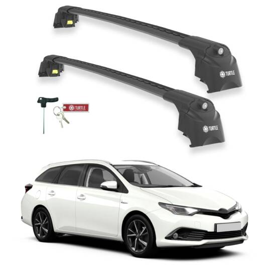 TURTLE Fits Toyota Auris Tourmalineing Sports (E180) 2012-2018 Roof Rack Air2 Black
