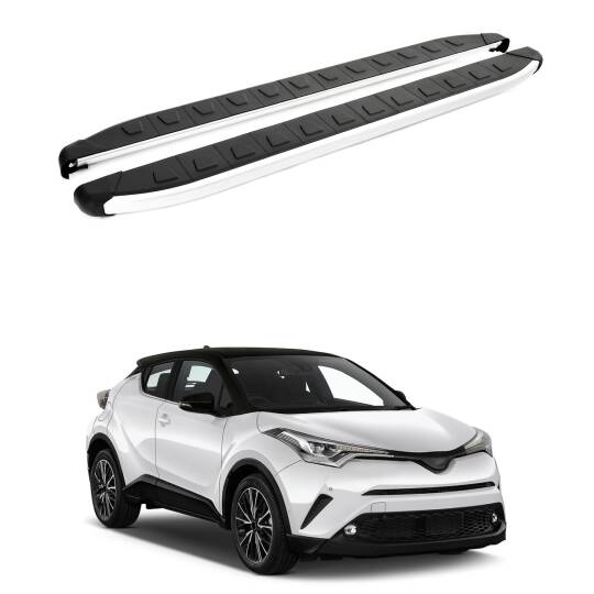 TURTLE Fits Toyota C-Hr (Ax10/Ax50) 2017-2025 Side Step Alyans Silver