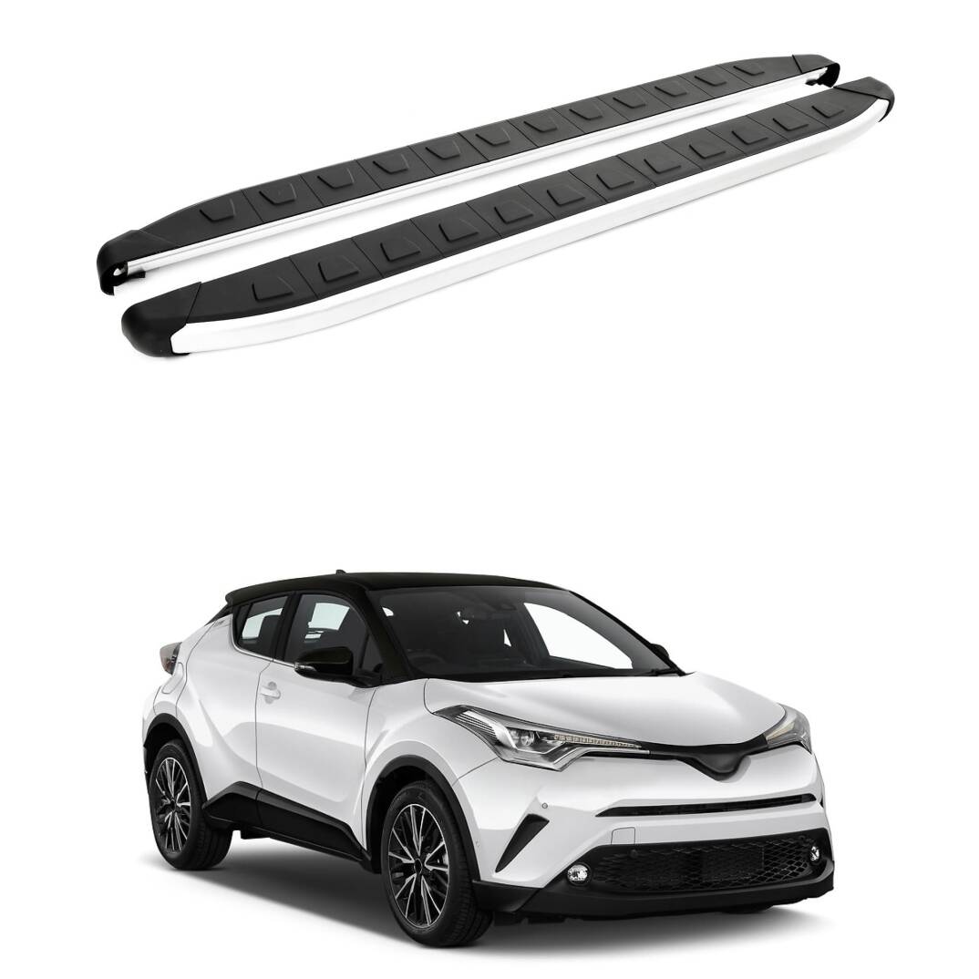 TURTLE Fits Toyota C-Hr (Ax10/Ax50) 2017-2025 Side Step Alyans Silver - 1