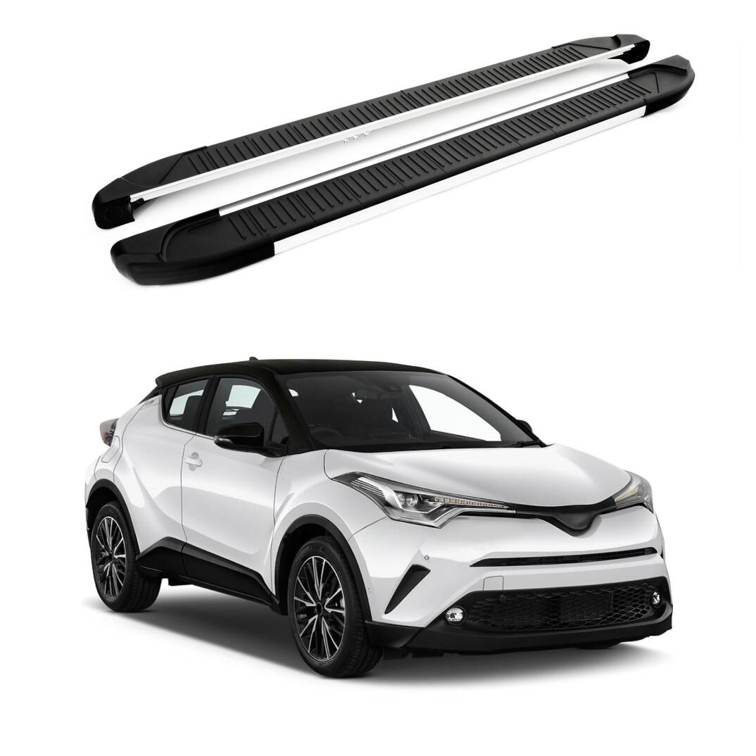 TURTLE Fits Toyota C-Hr (Ax10/Ax50) 2017-2025 Side Step Another Silver - 1