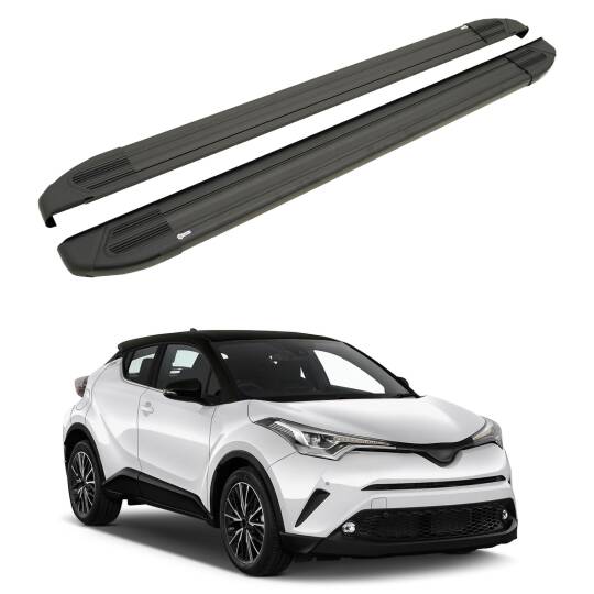 TURTLE Fits Toyota C-Hr (Ax10/Ax50) 2017-2025 Side Step Brillant Black