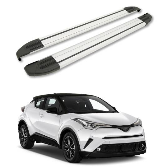 TURTLE Fits Toyota C-Hr (Ax10/Ax50) 2017-2025 Side Step Brillant Silver