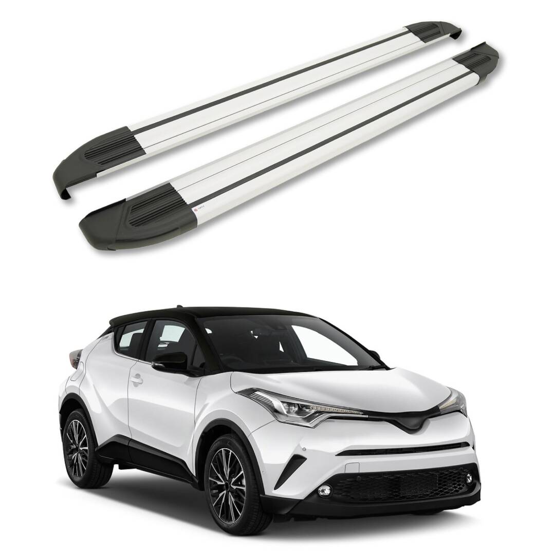 TURTLE Fits Toyota C-Hr (Ax10/Ax50) 2017-2025 Side Step Brillant Silver - 1
