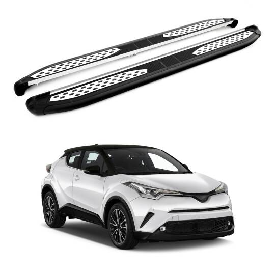 TURTLE Fits Toyota C-Hr (Ax10/Ax50) 2017-2025 Side Step Plus Black